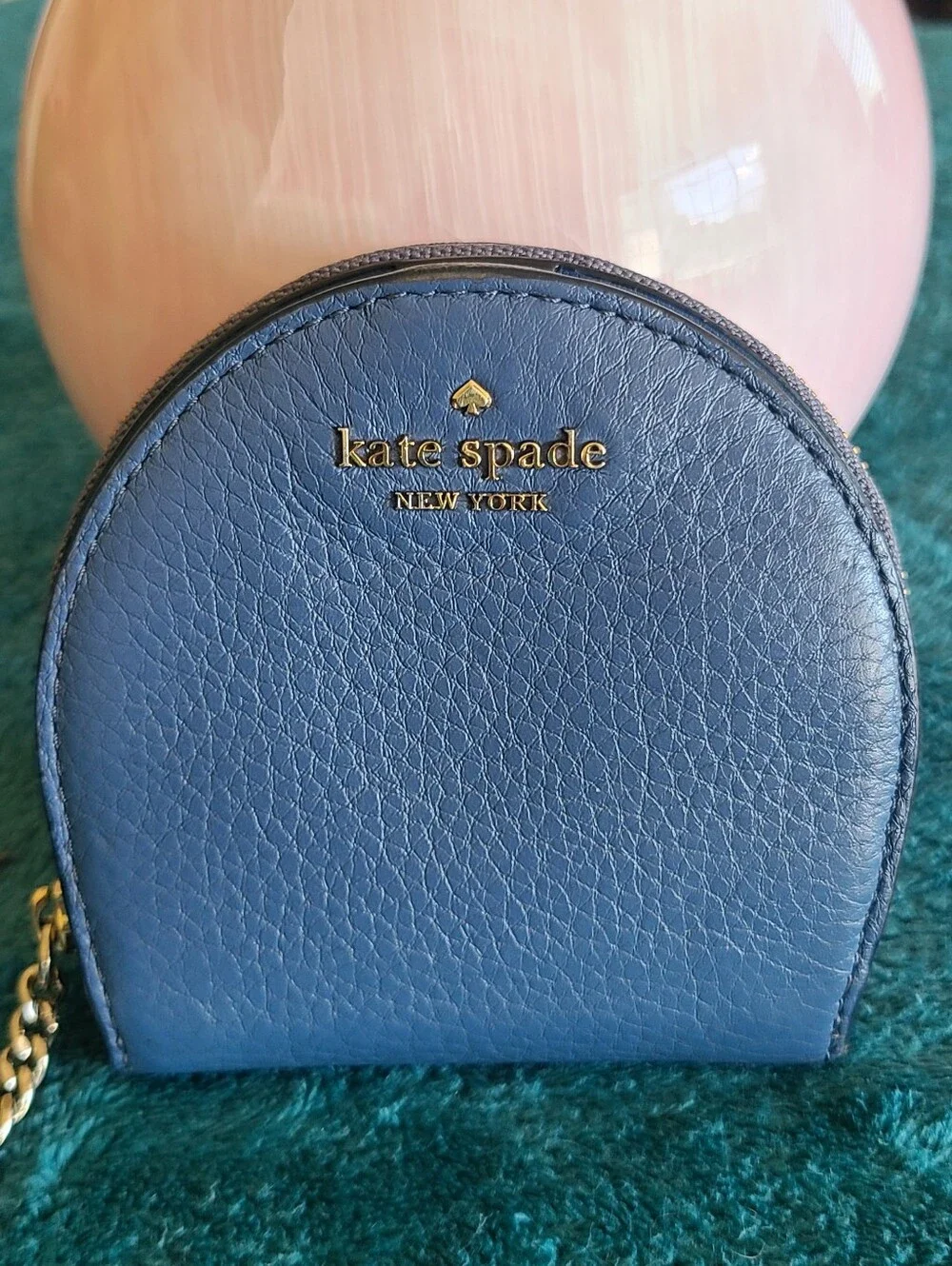 kate spade Blue Leather Wallet With Keychain